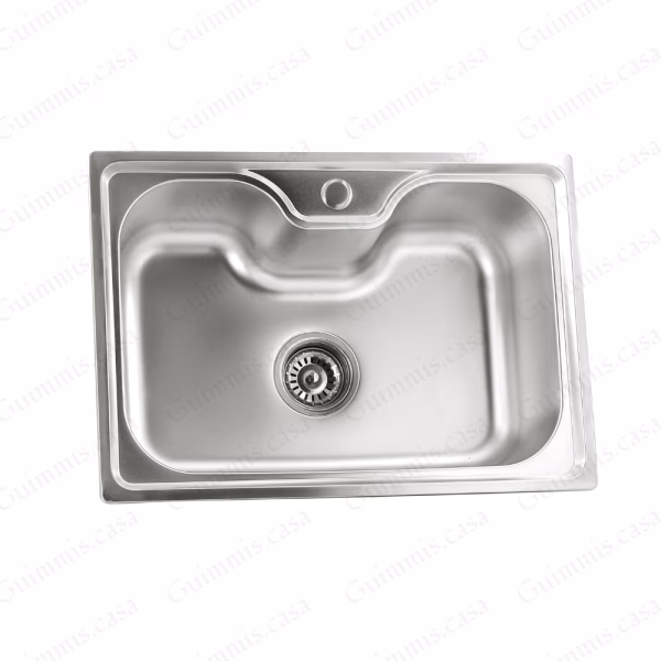 Cuba Simples Inox Acetinada com Acessórios 60x42 Cozinha
