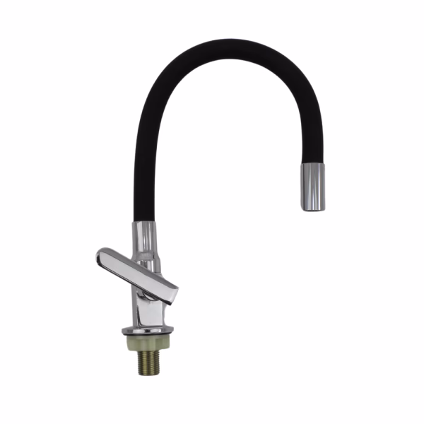 Torneira em Aço Inox Preta Flexível - Agua fria