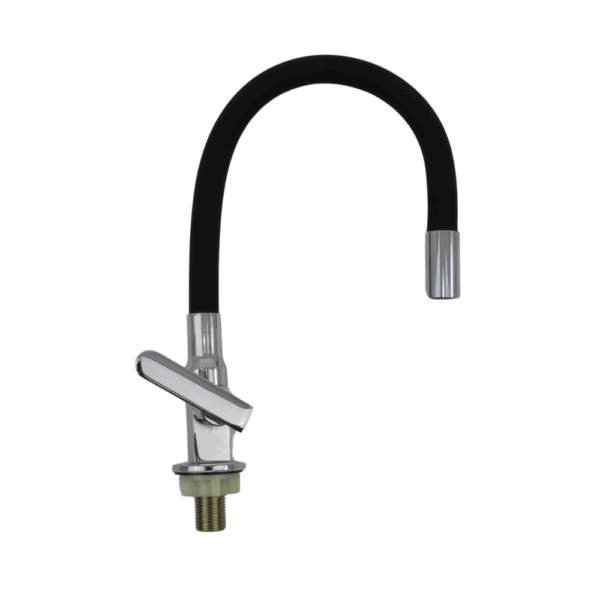 Torneira em Aço Inox Preta Flexível - Agua fria