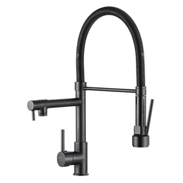 Torneira em Aço Inox para Cozinha Monocomando Cannes Black