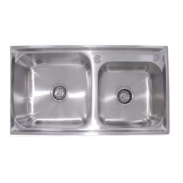 Cuba em Aço Inox Dupla para Cozinha 77x42 Fácil Instalação