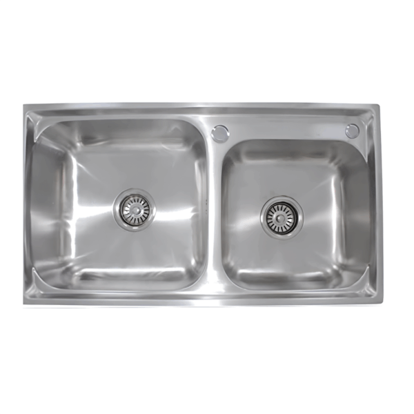 Cuba em Aço Inox Dupla para Cozinha 77x42 Fácil Instalação