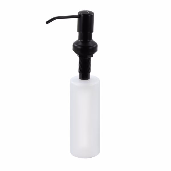 Dispenser de Sabão de Bancada Preto 500ml Cozinha Banheiro
