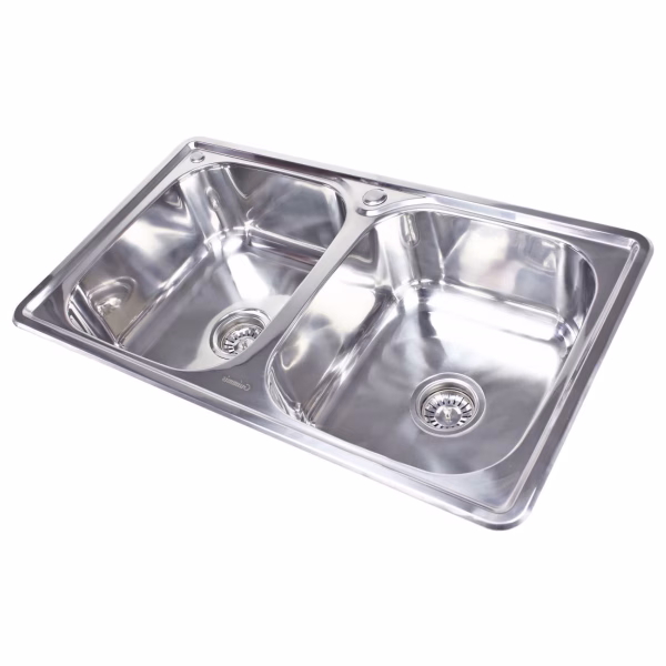 Pia Inox Dupla Cozinha Gourmet Sobrepor Polido 9569