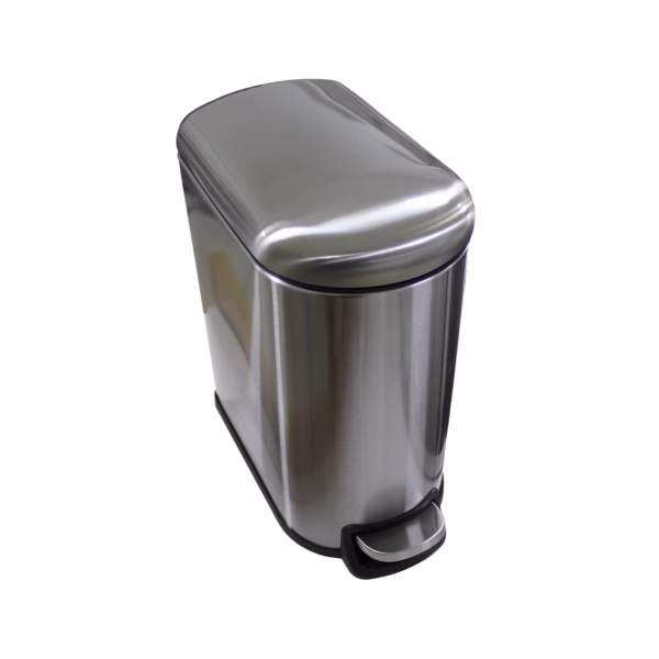 Lixeira Pedal Top Clean Inox 10 Litros com Balde Interno