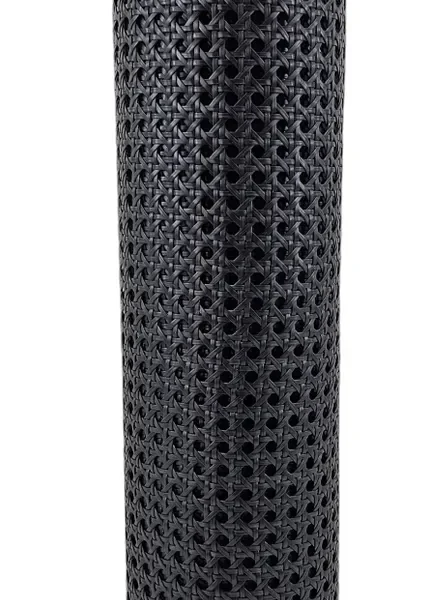 Palha Indiana Sextavada Sintética Preta Tela 50cm X 2,5m