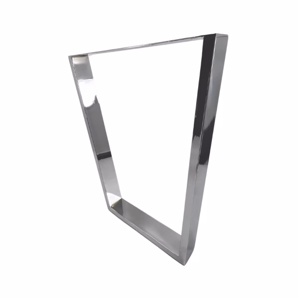 PÉ DE MÓVEIS TRAPEZZO 71 X 58CM, TUBO 75*25MM, CROMADO