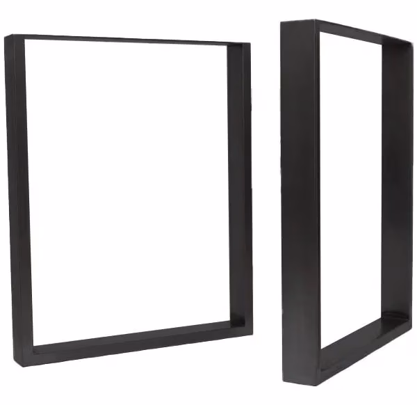 Kit 02 Pés De Mesa Industrial Preto Quadratta 71 X 58cm